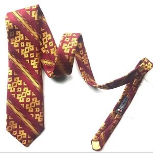 Vintage Tie del Soldato Wide Necktie Red Gold Union Regal NWT Holiday Love